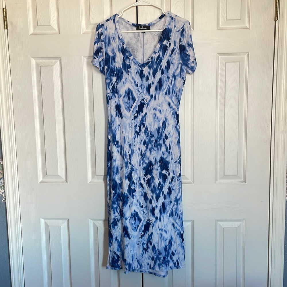 Lulus Blue Tye Dye Dress - Picture 2 of 5